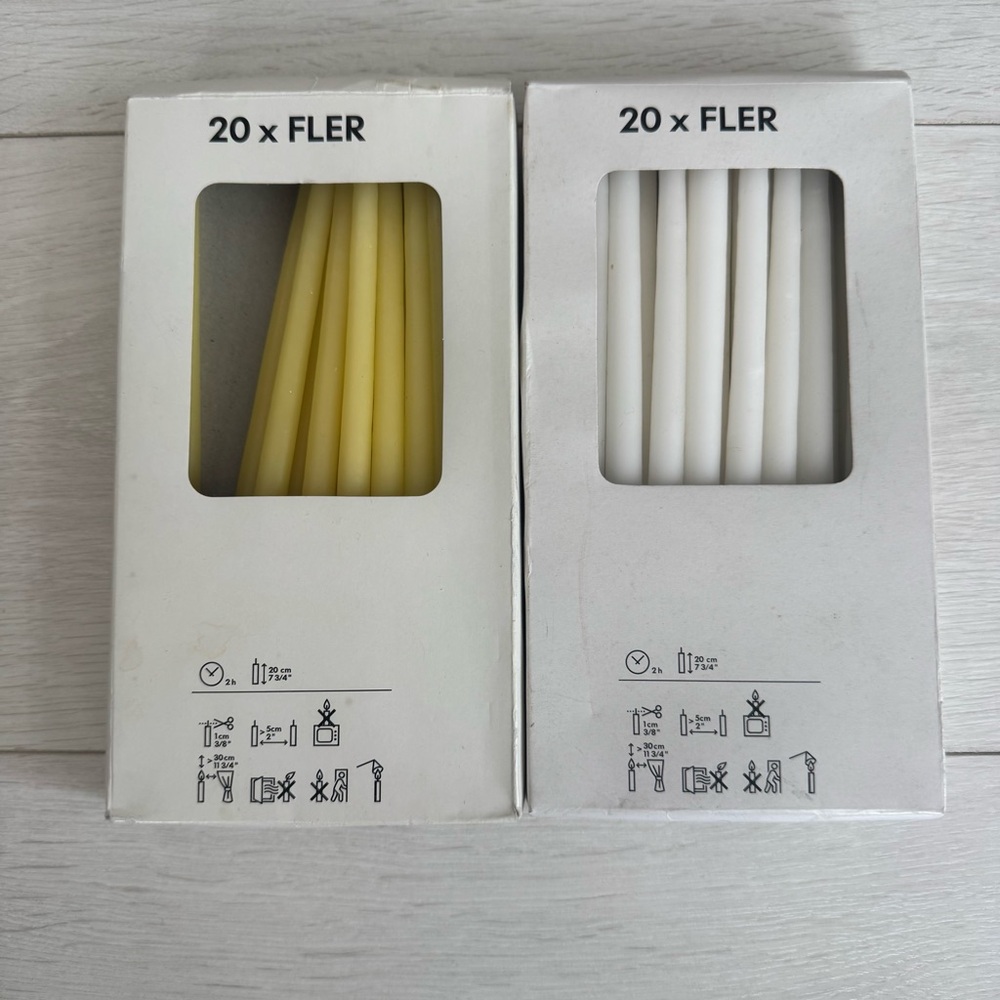 Slim Taper IKEA Candles 2 Boxes Incomplete